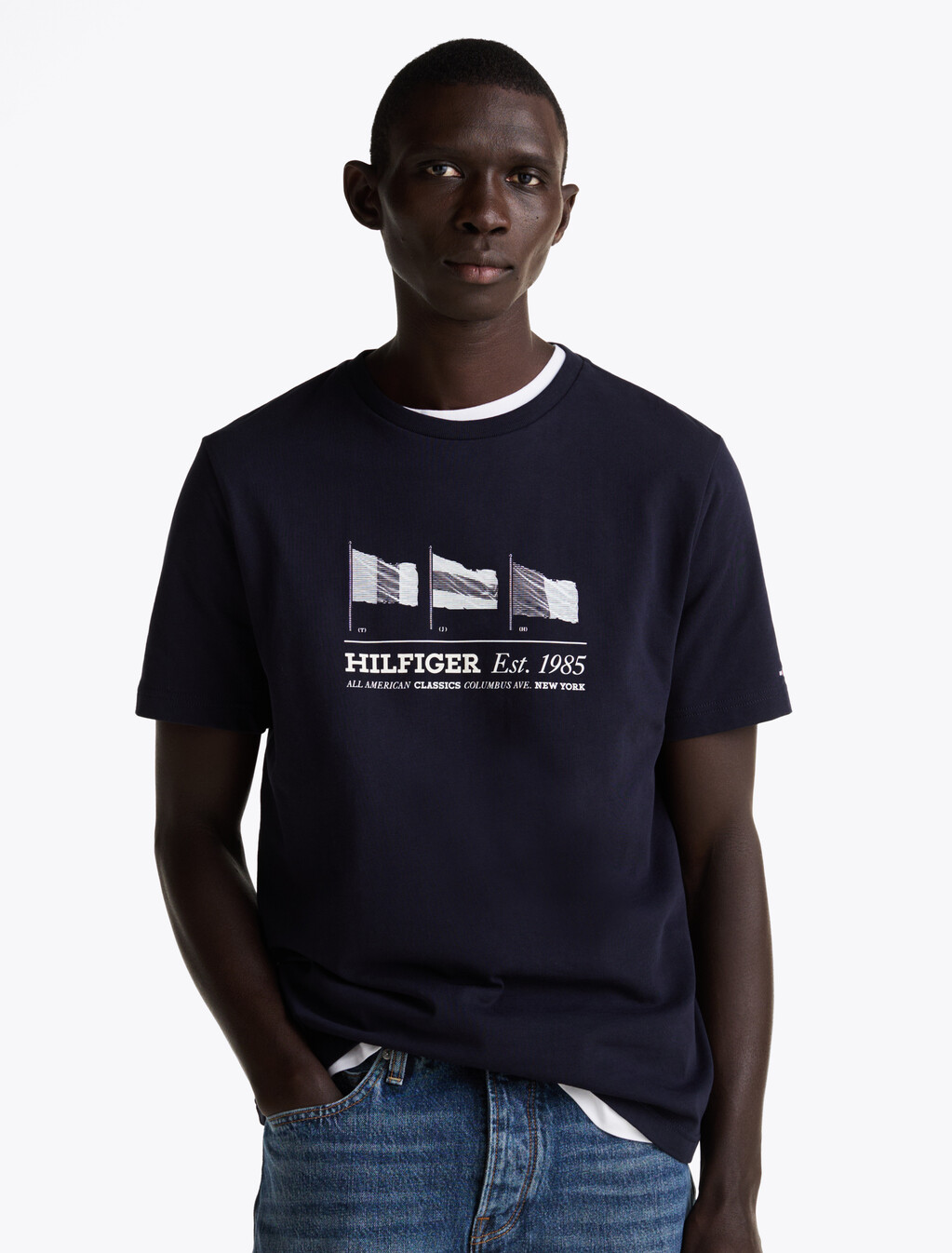 Hilfiger 旗幟 T 恤, Desert Sky, hi-res