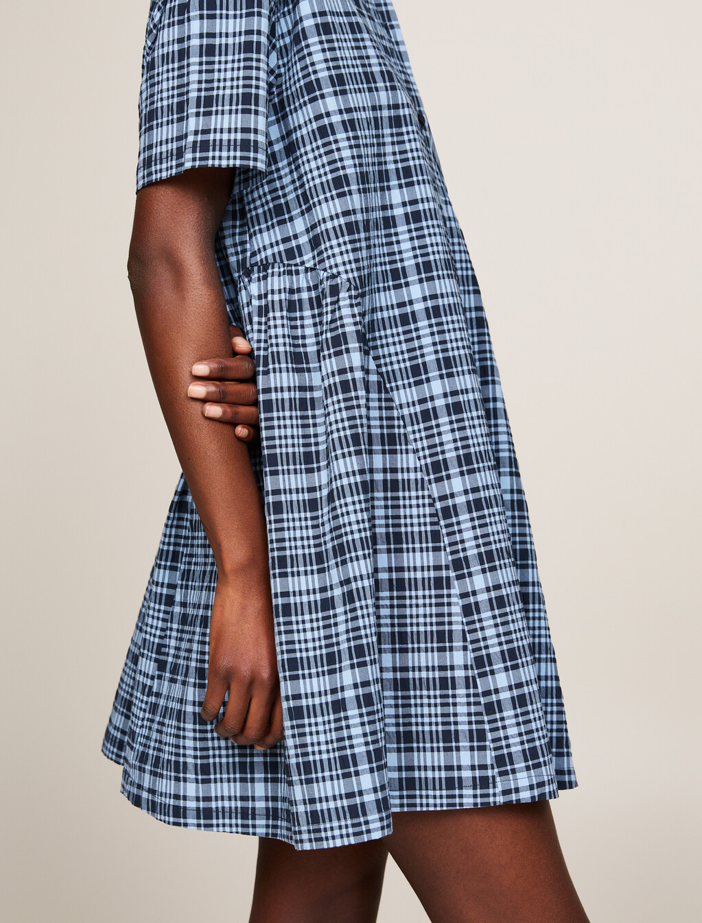 蘇格蘭格紋迷你襯衫洋裝, Tartan Check, hi-res