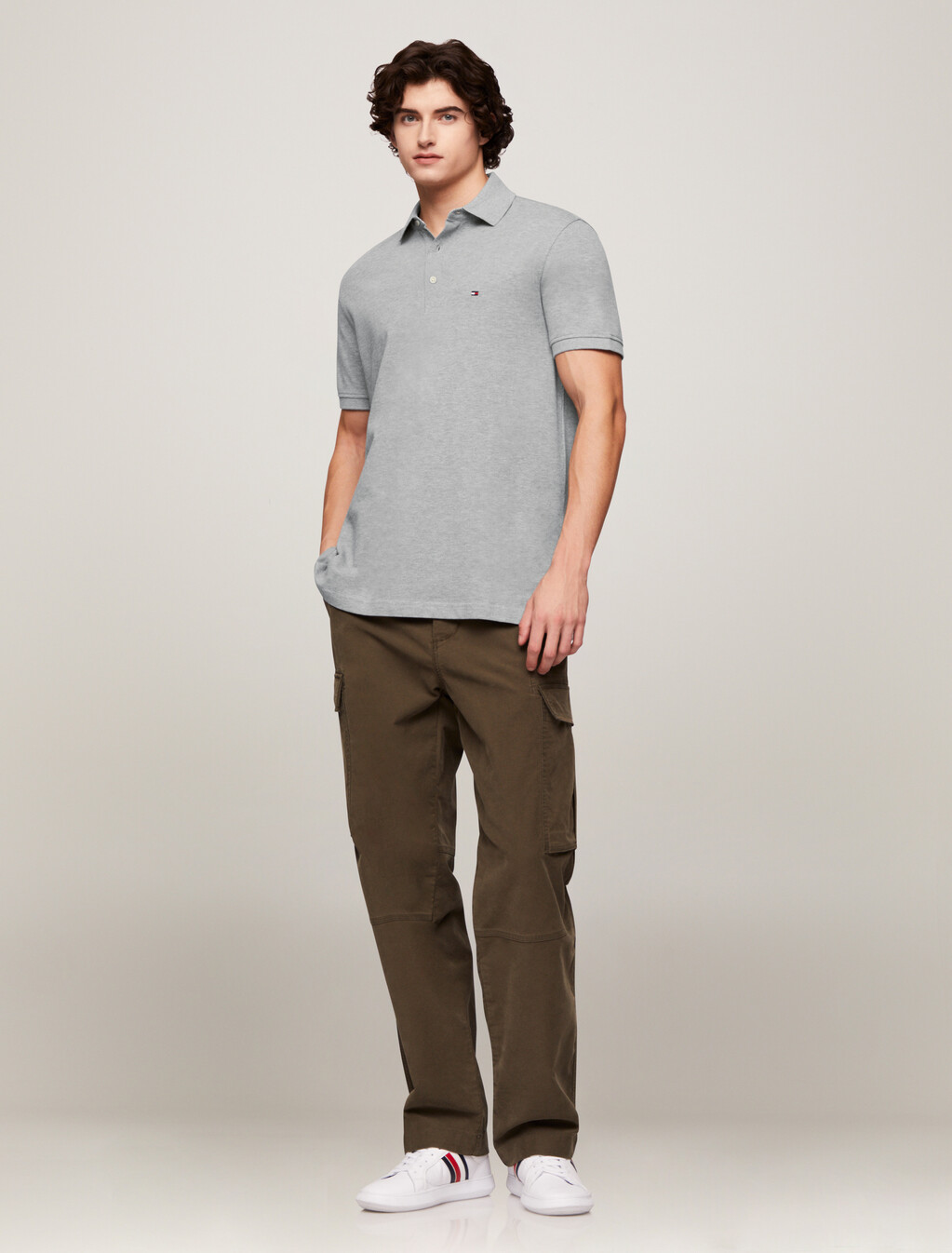 1985系列修身 Polo 裇, Light Grey Heather, hi-res