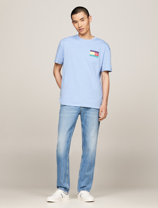 Crew Neck Back Logo T-Shirt, Westside Blue Crew Neck Back Logo T-Shirt