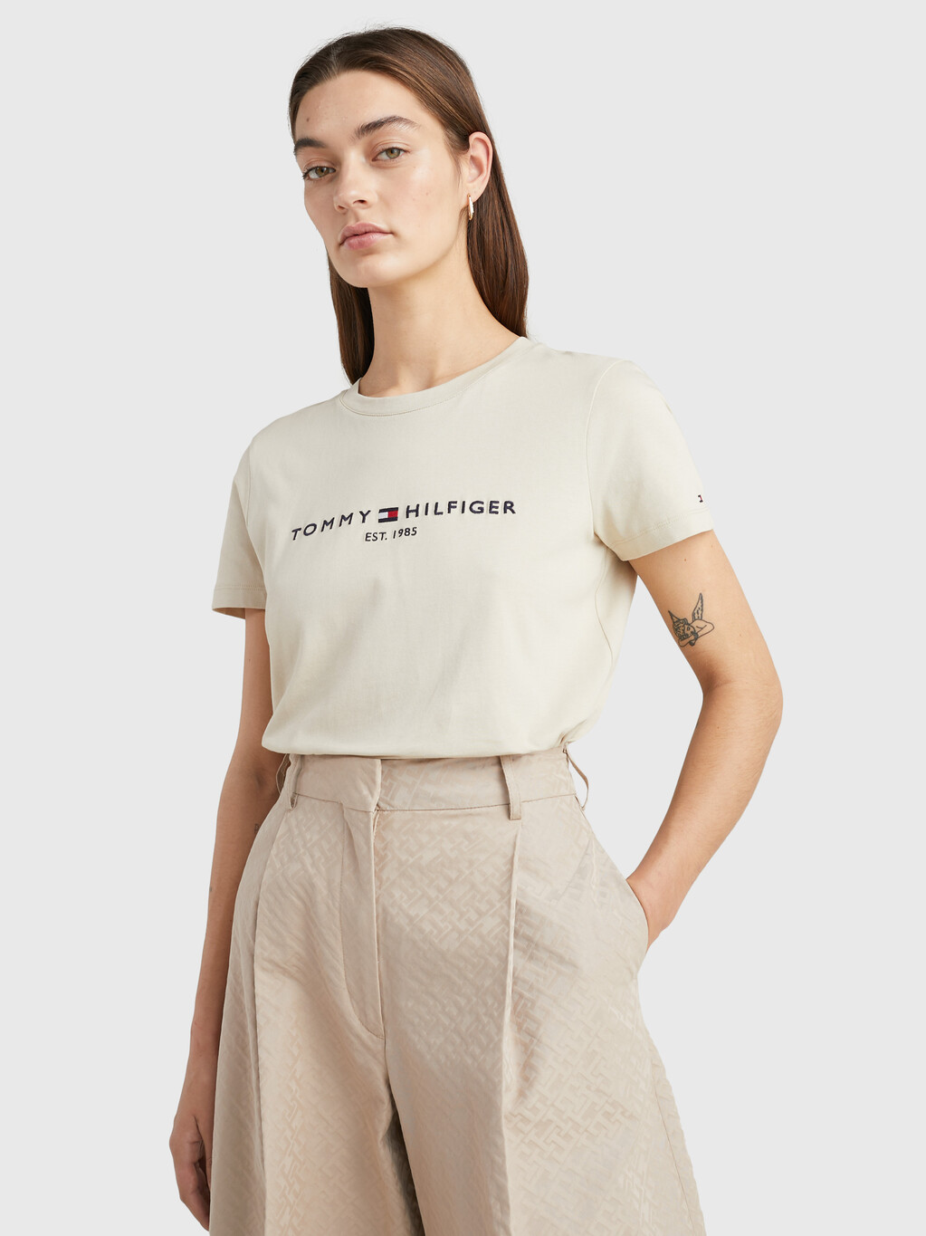 Pure Organic Cotton Logo T-Shirt, Light Sandalwood, hi-res