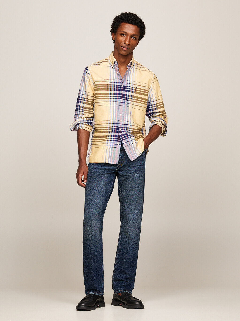 Oxford Check Regular Fit Shirt, City Yellow / Multi, hi-res