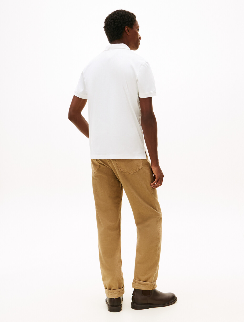 Icon Luxe 標誌刺繡 Polo 衫, Ecru, hi-res