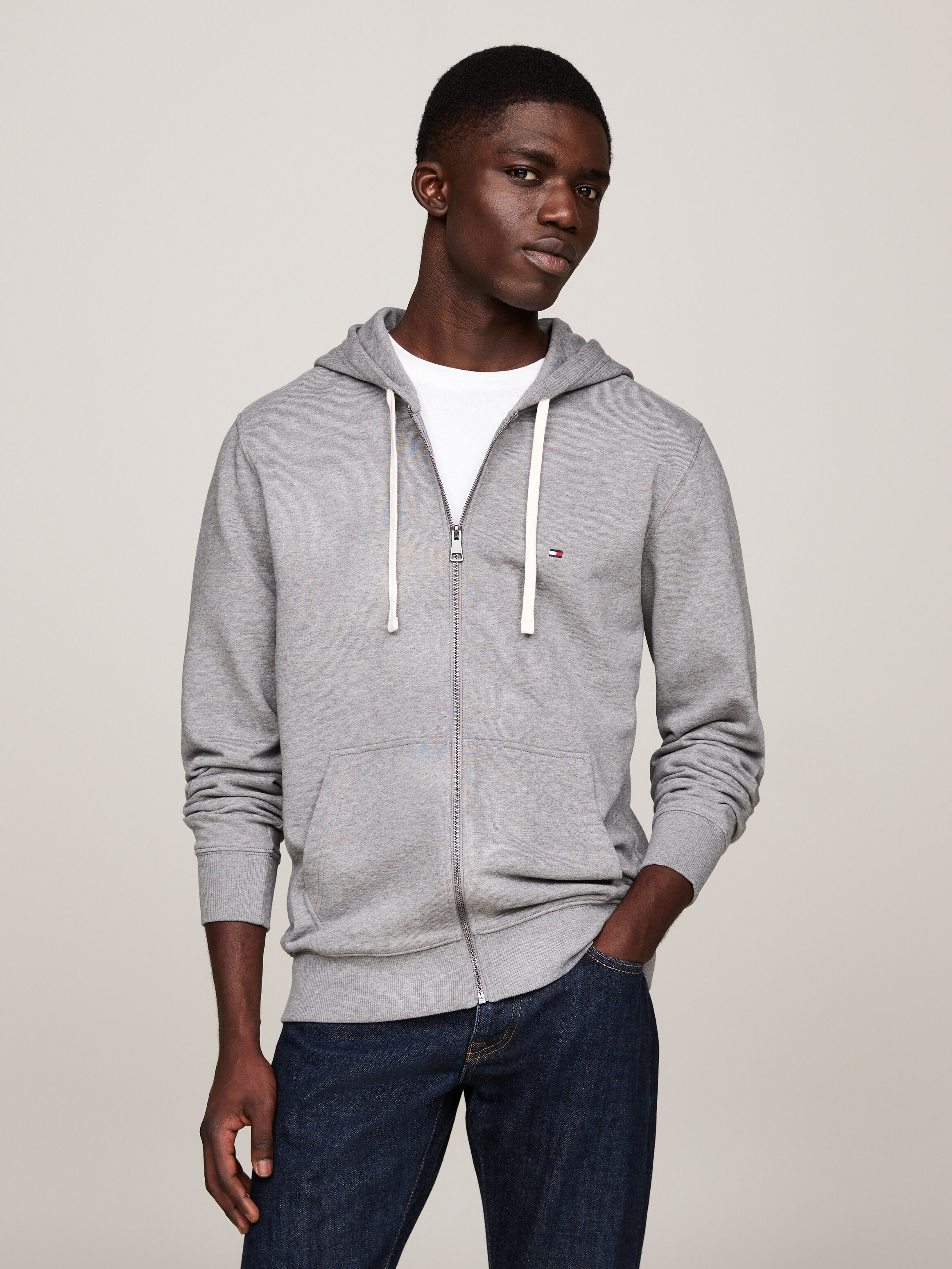 Tommy hilfiger essential zip hoodie best sale