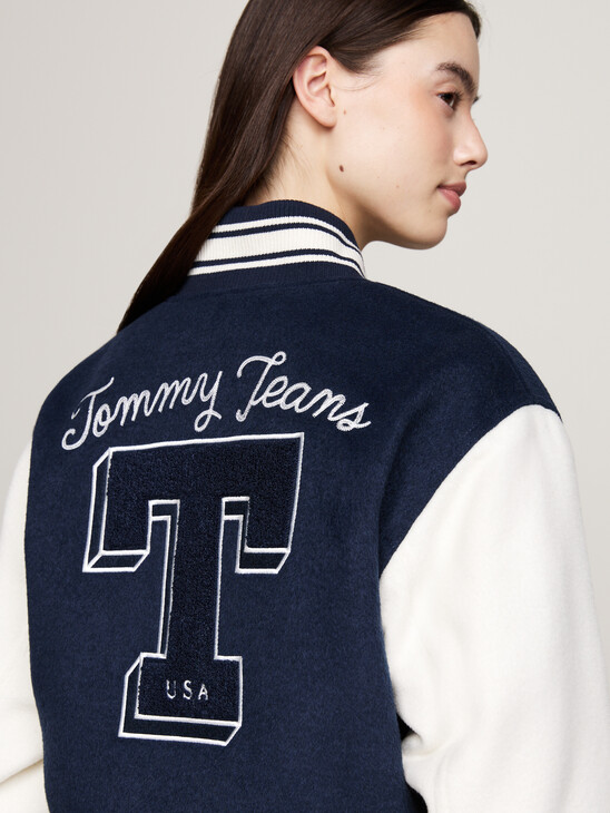 Tommy Prep Luxe Padded Letterman Jacket