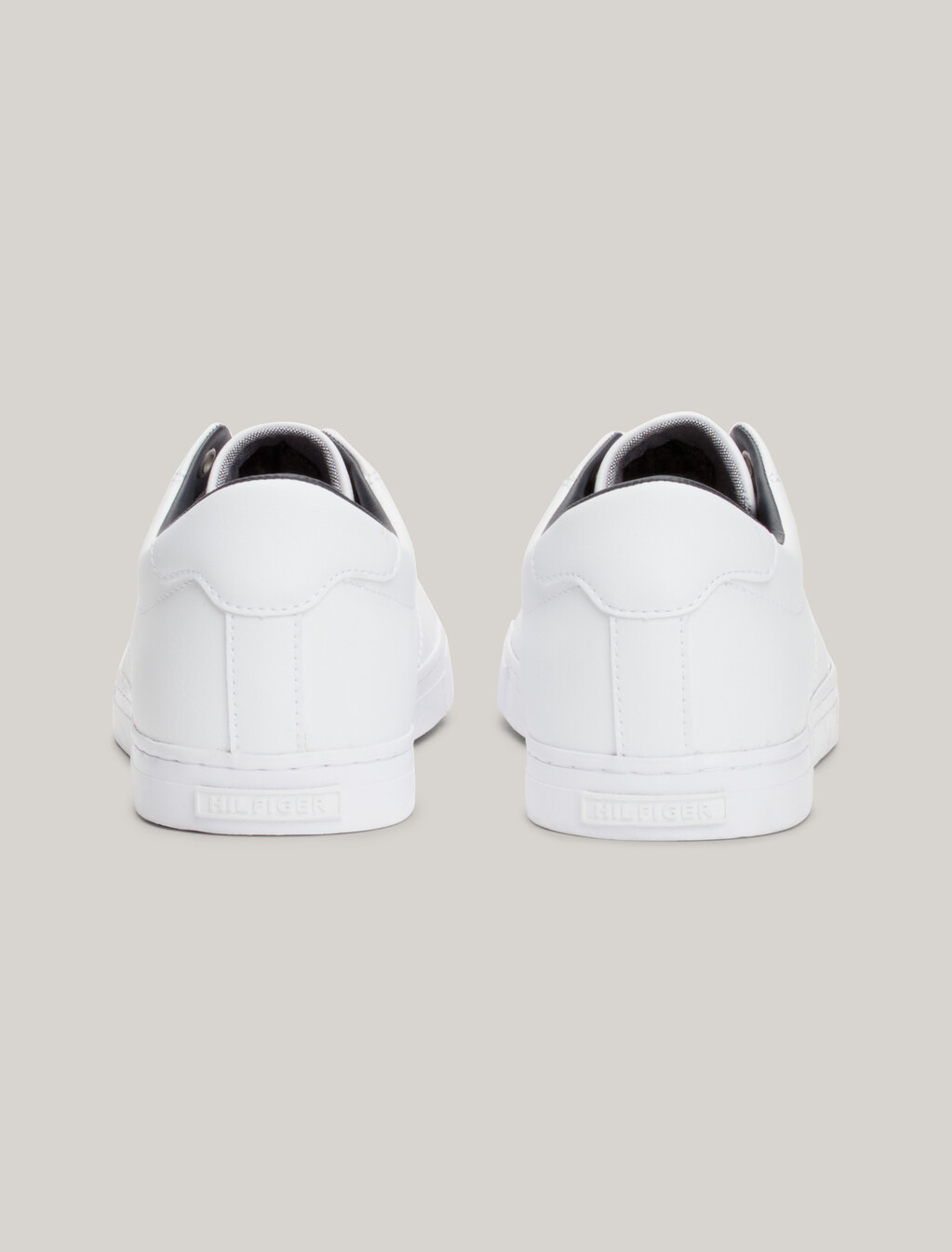 Essential 皮革綁帶運動鞋, WHITE, hi-res