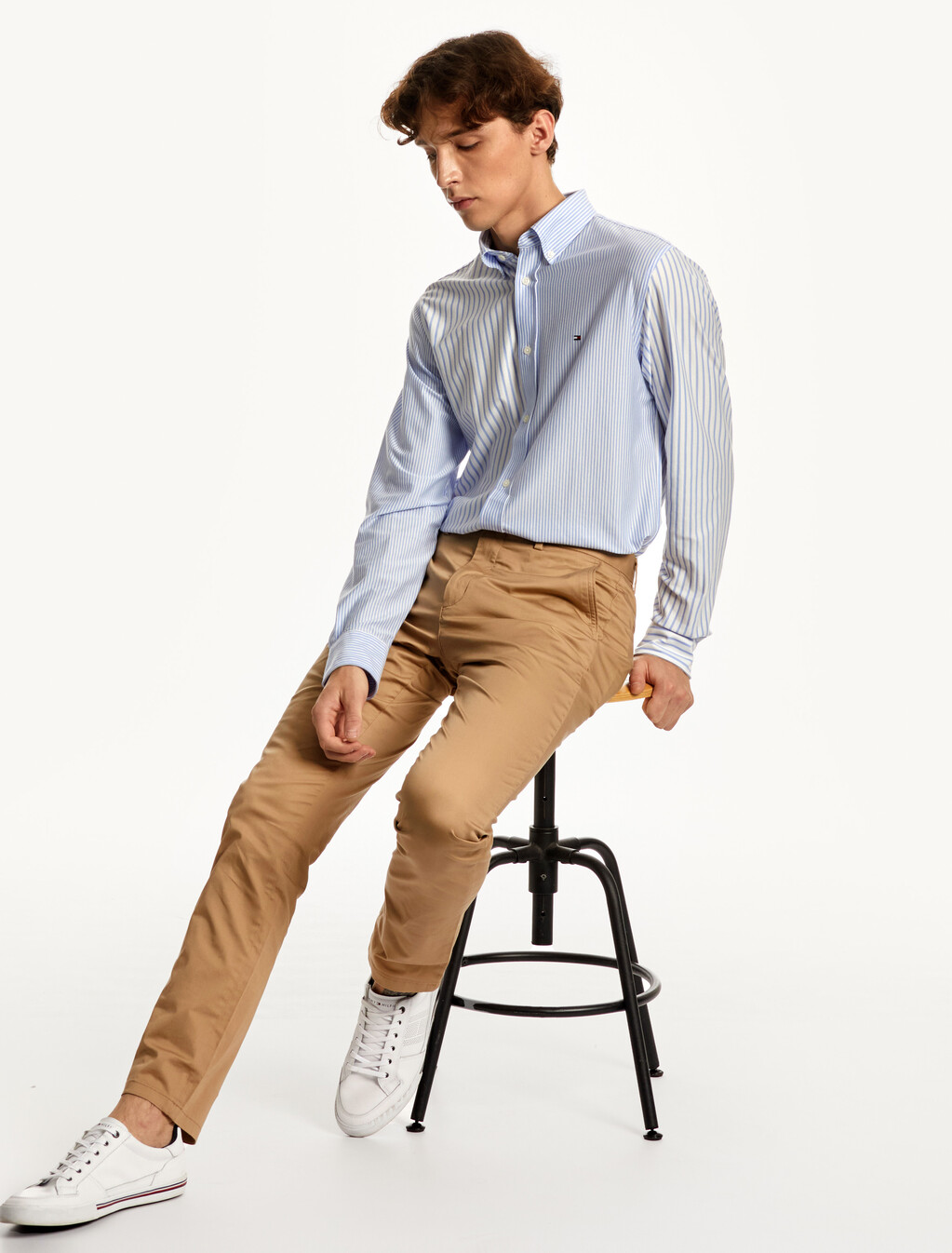 Denton Chino Straight Fit Stretch Pants, Beige, hi-res