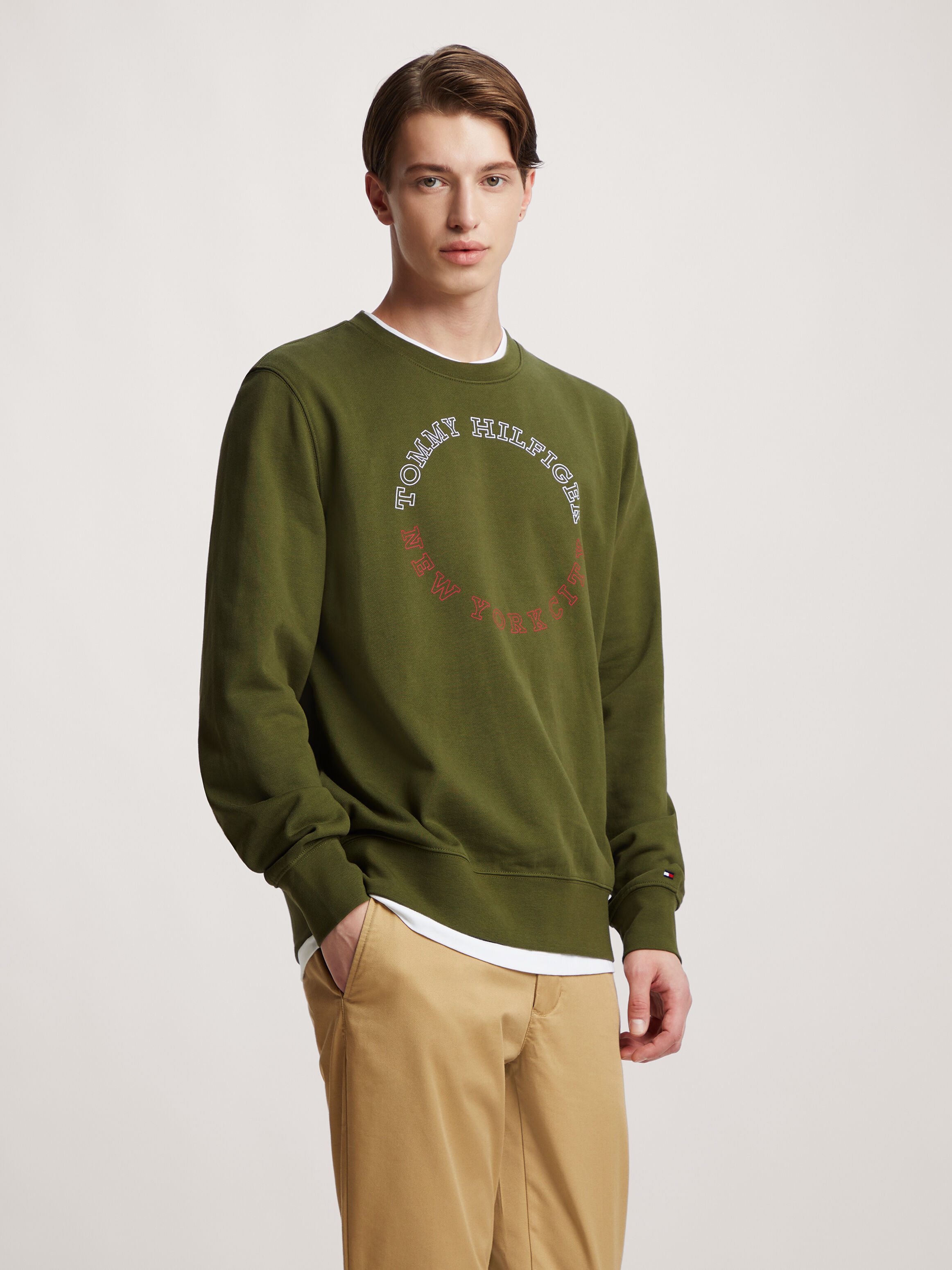 Tommy hilfiger outlet khaki sweatshirt