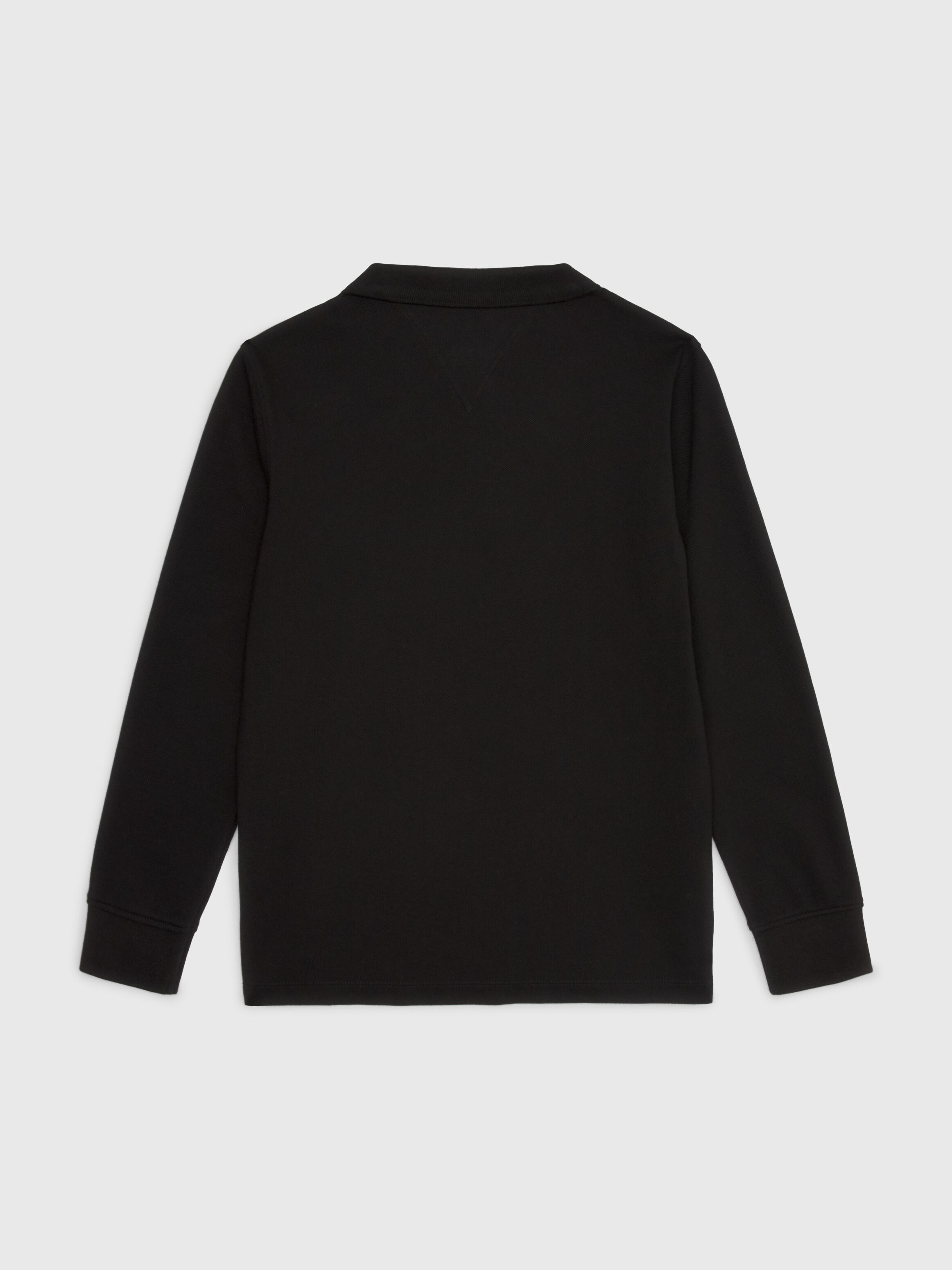 Essential 長袖標準版型 Polo 恤 Black
