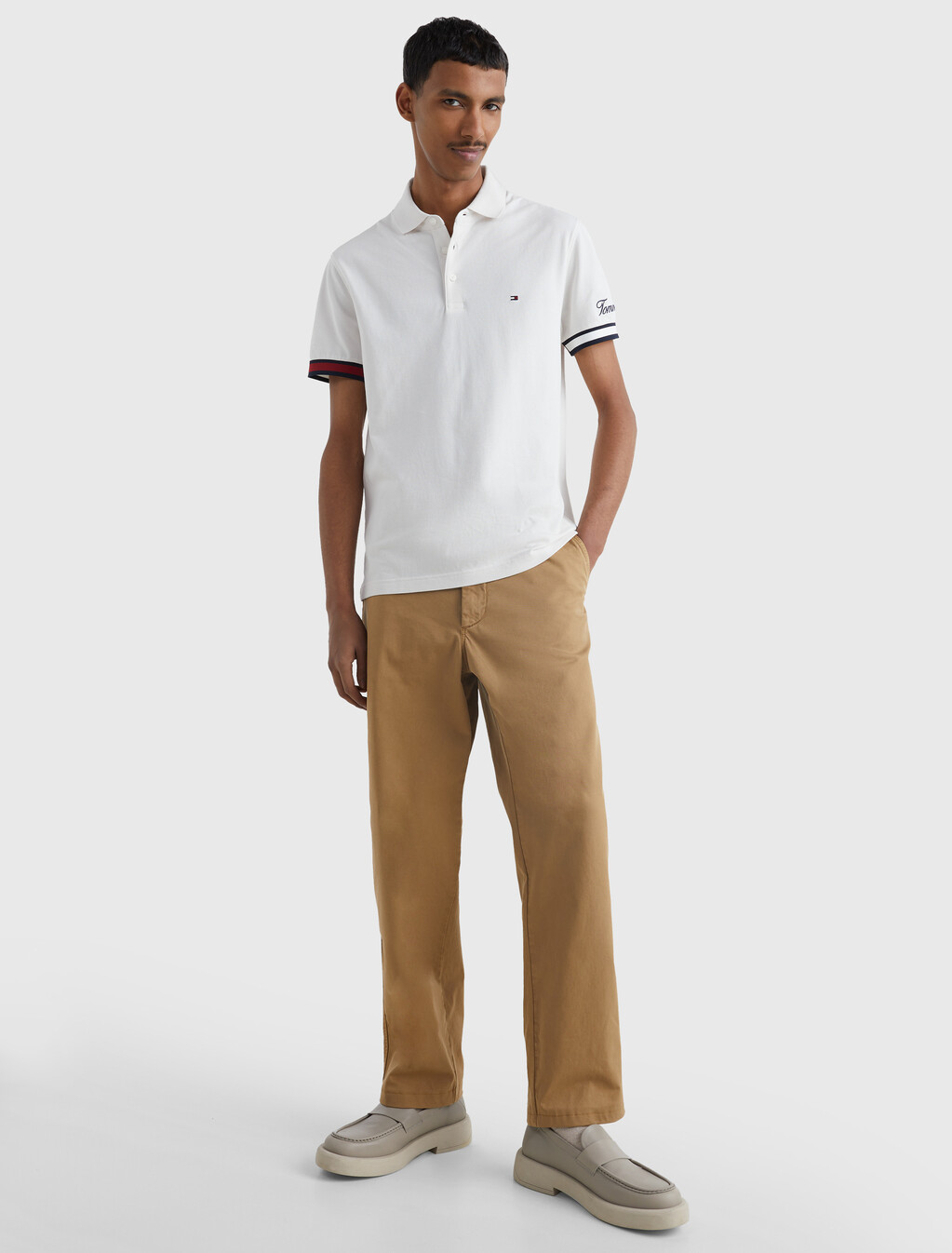 標誌修身版型 Polo 衫, Weathered White, hi-res