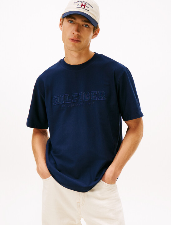 Logo Embroidery Relaxed Crew Neck T-Shirt
