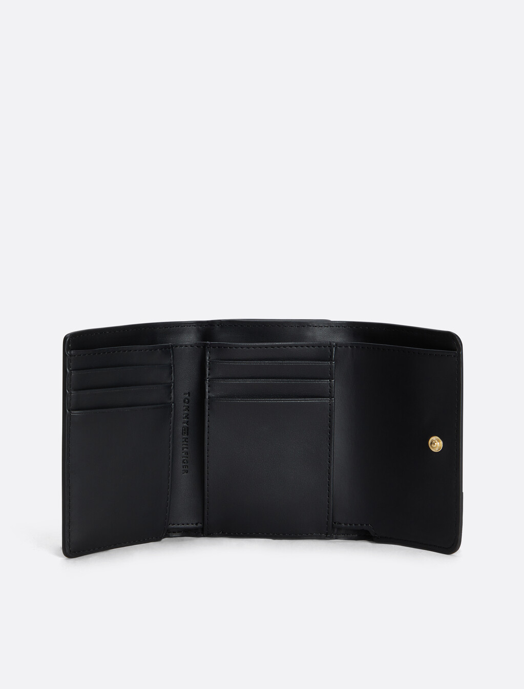 TH Monogram 三折式錢包, Black, hi-res