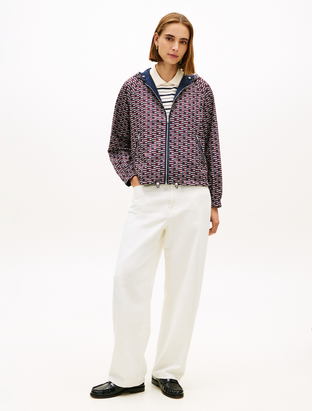 雙面印花圖案風衣, Pen Flag, hi-res