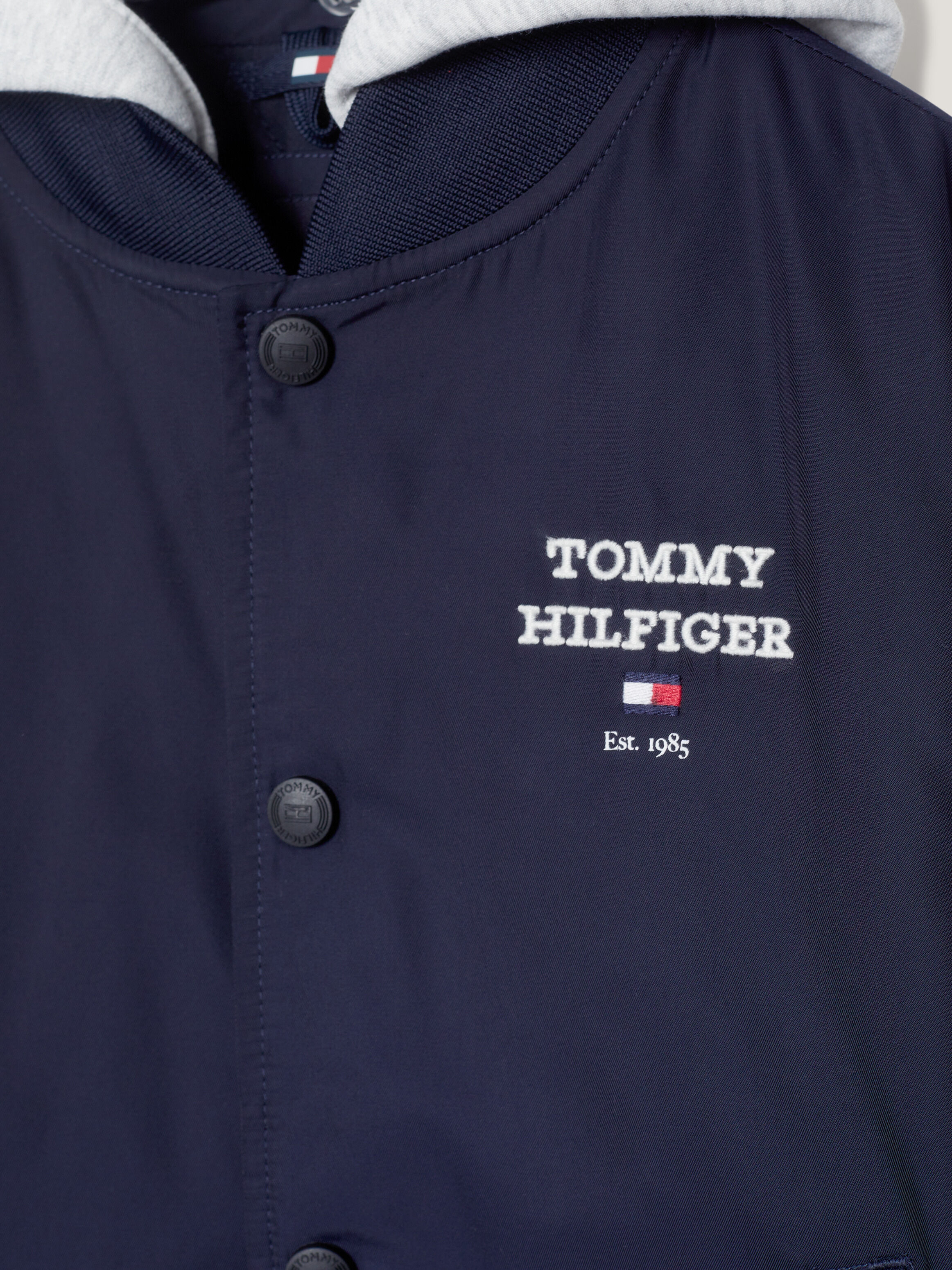 Tommy hilfiger fur hooded padded bomber jacket online