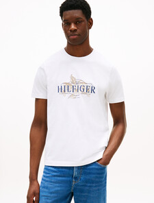Tropical Floral Print T-Shirt, White, hi-res