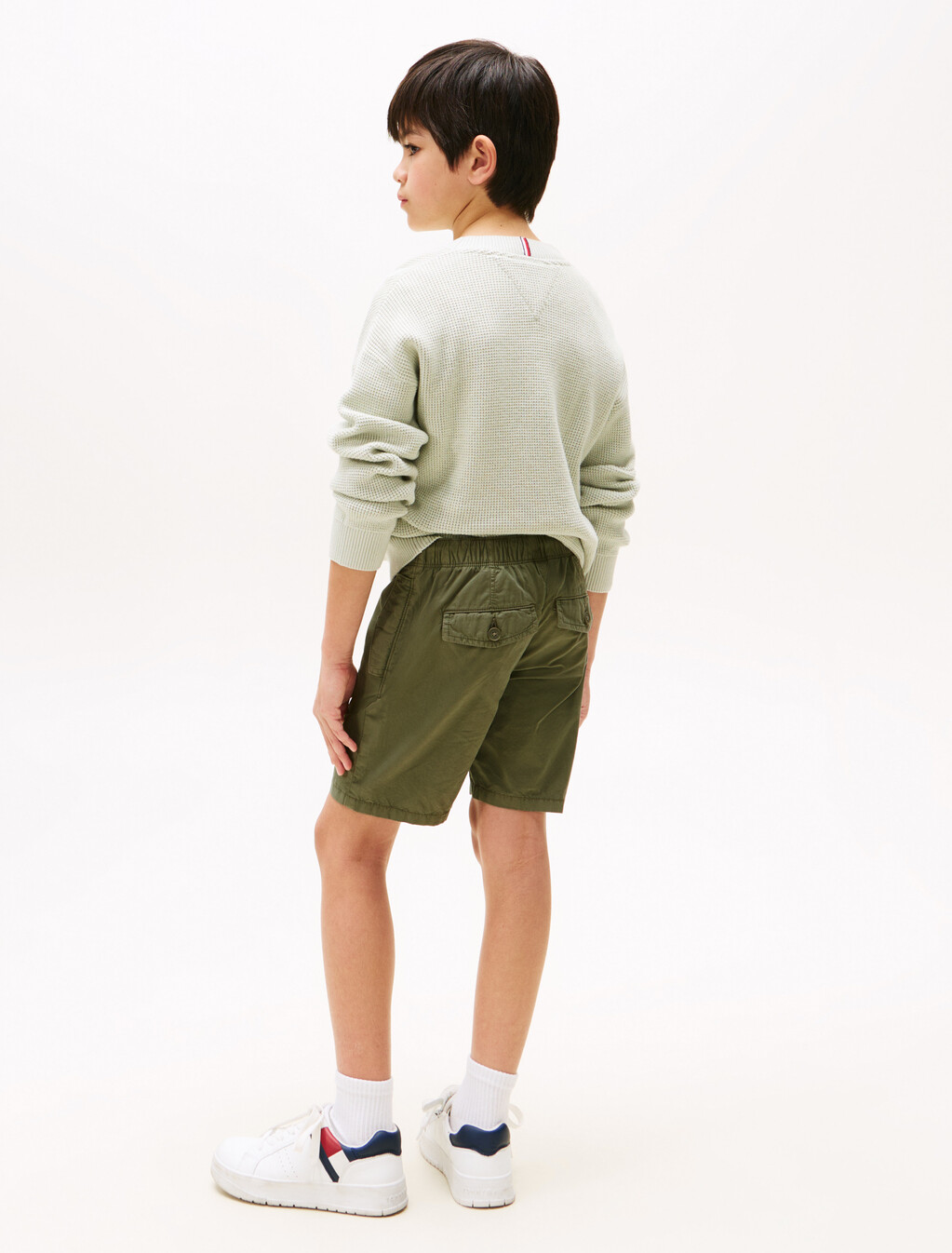 Boys Parachute Short, Battle Green, hi-res