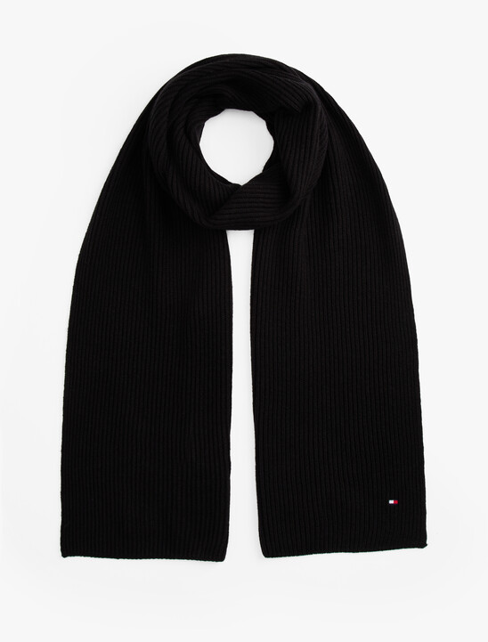 Hilfiger 旗幟刺繡山羊絨圍巾