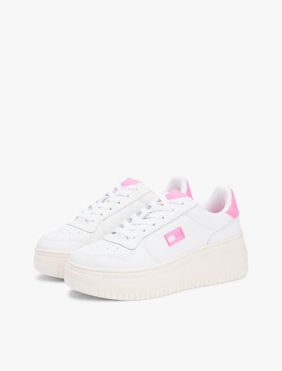 Fine Cleat Platform Basketball Trainers With Leather