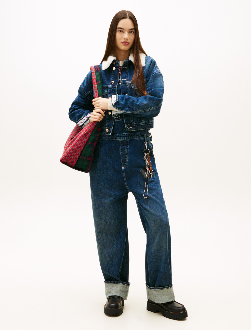 Tommy Girl 鋪棉卡車款外套, Tinted Denim, hi-res