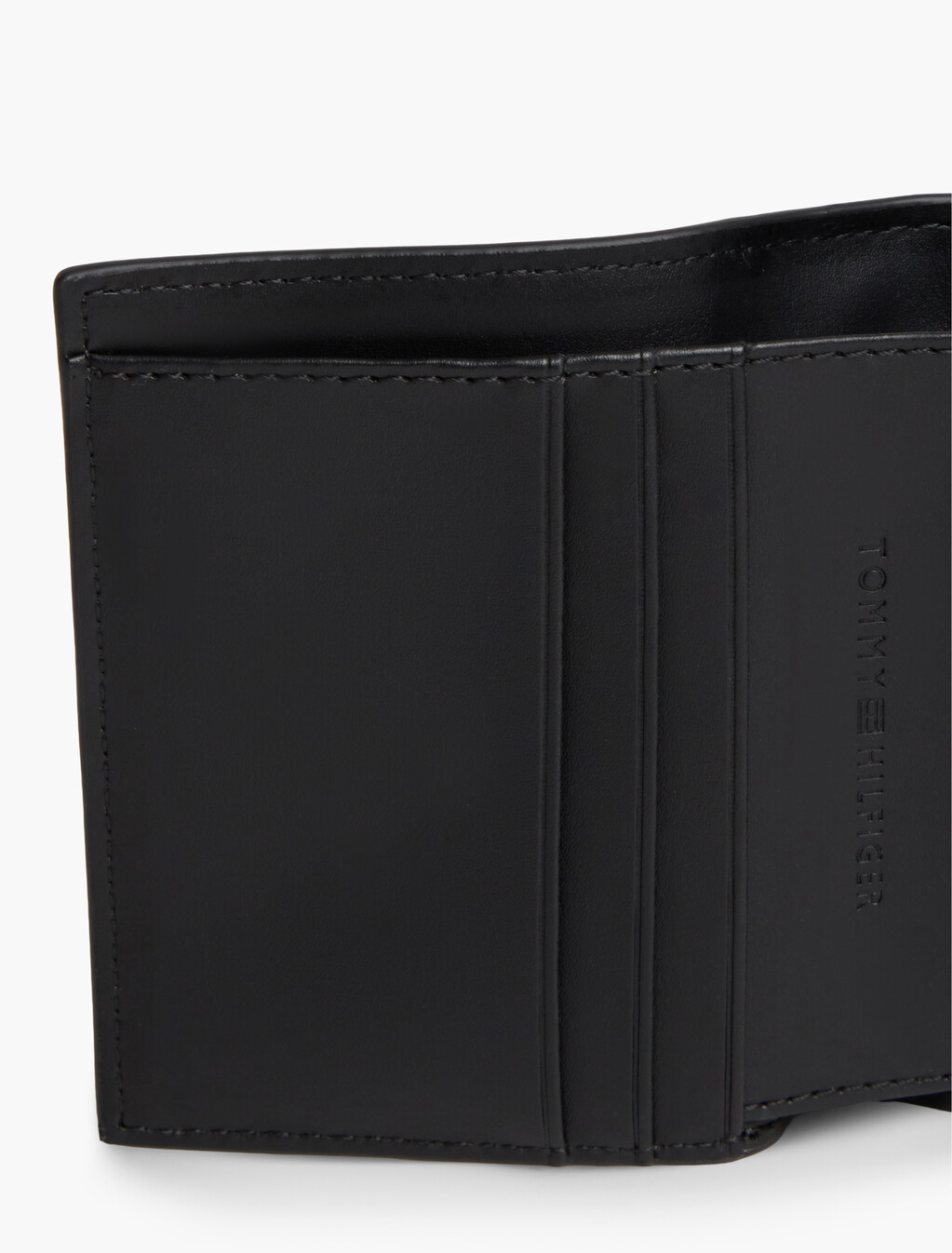 TH Monogram 金屬標誌飾牌短夾, Black, hi-res