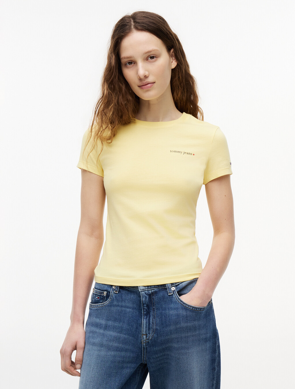 Logo Slim Jersey T-Shirt, Citronella, hi-res