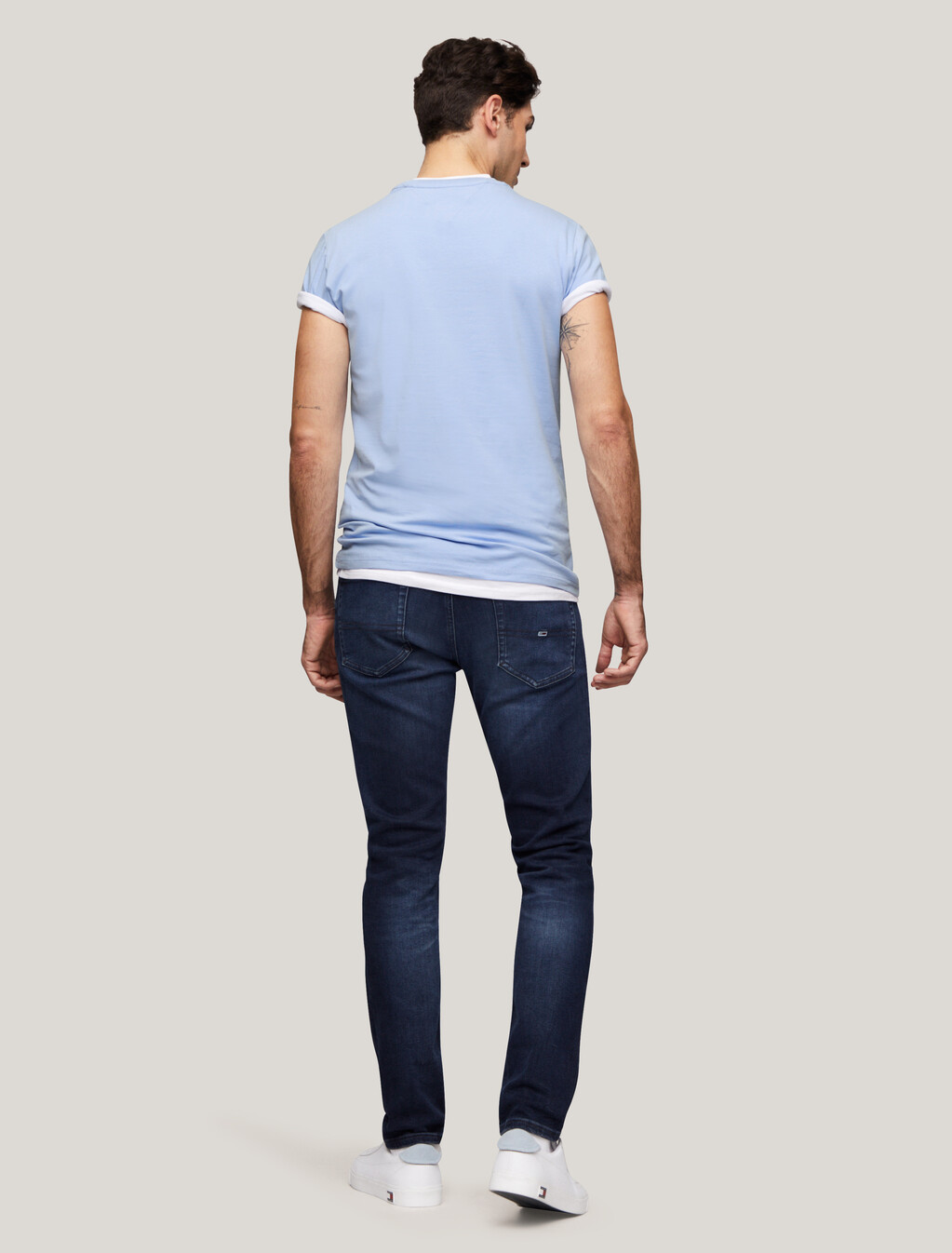 Metallic Tommy Extra Slim T-Shirt, Moderate Blue, hi-res