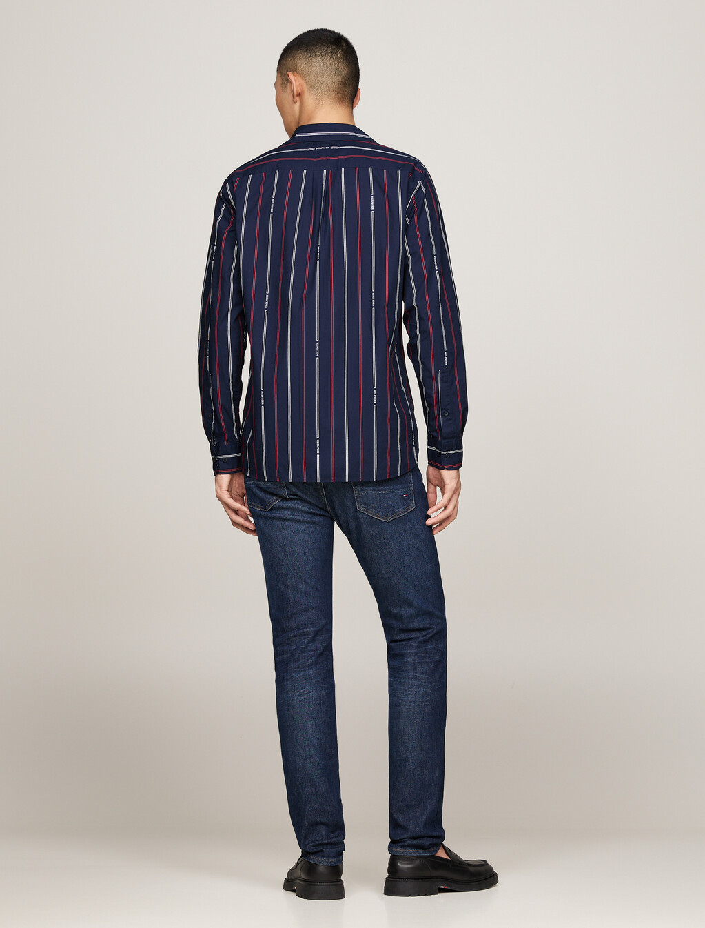 Hilfiger Monotype Pinstripe Regular Fit Shirt, Carbon Navy / Multi, hi-res