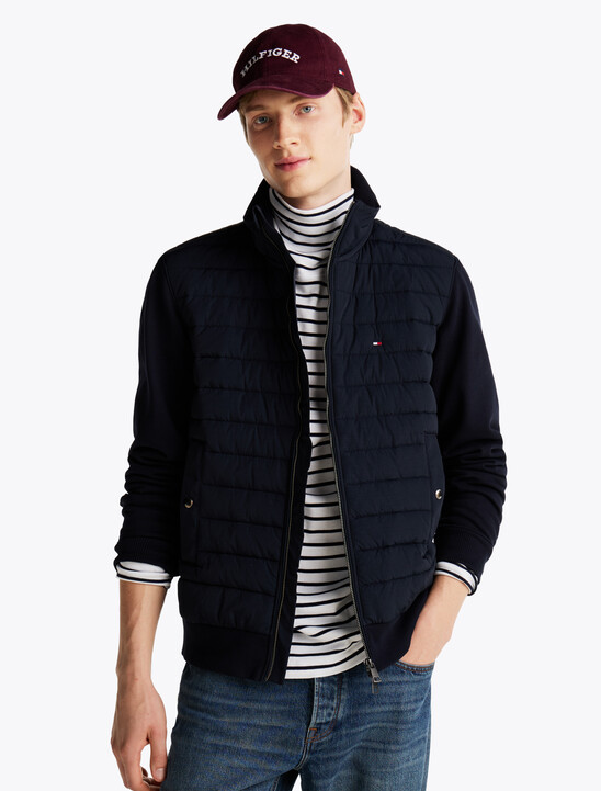 Stand-Up Collar Quilted Sweatshirt