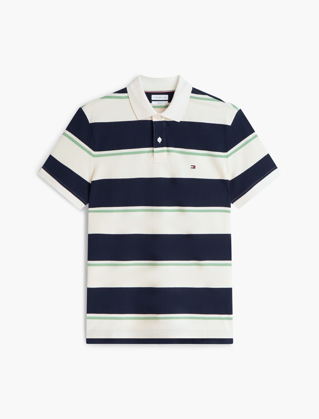 標準版型珠地條紋 Polo 衫, Carbon Navy / Multi, hi-res
