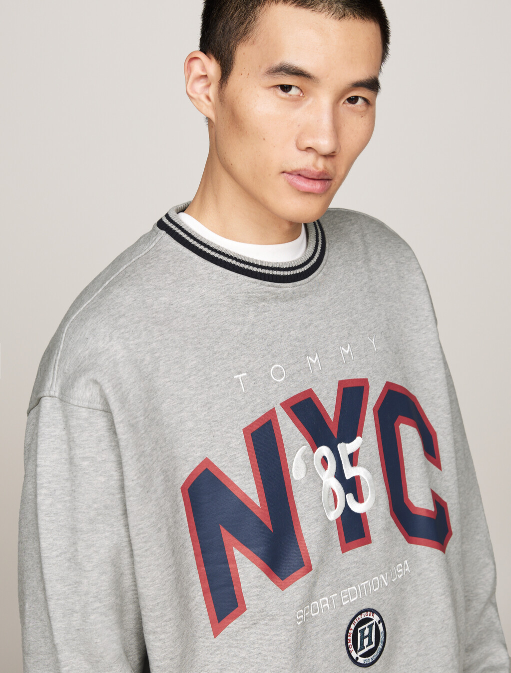 Tommy Jeans x Game Day 運動衫, Lt Grey Htr, hi-res