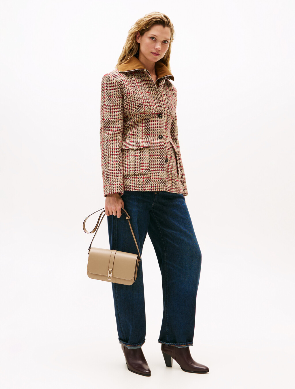 TH Monogram 翻蓋斜肩包, Safari Canvas, hi-res