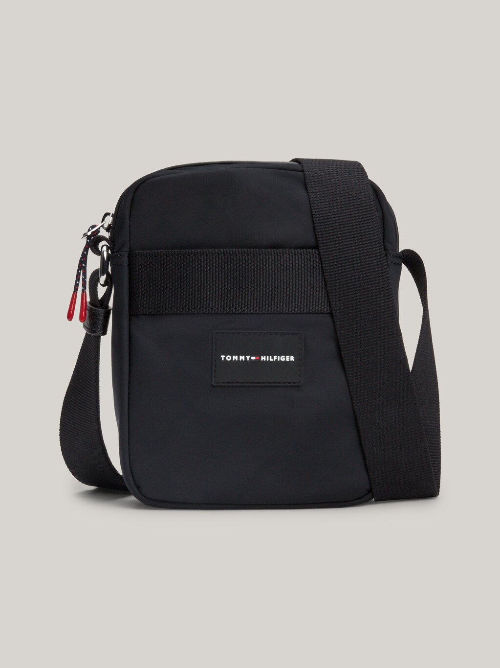 Logo Patch Small Reporter Bag, Black, hi-res