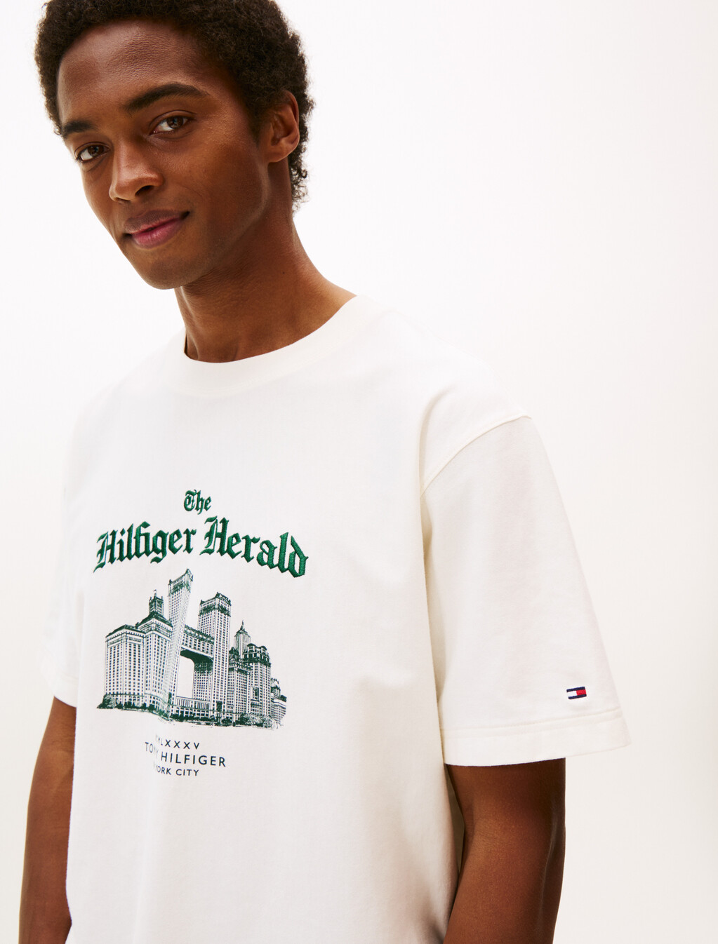 Graphic Relaxed Crew Neck T-Shirt, Ivory Petal, hi-res