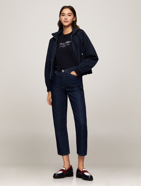 Crest Embroidery Windbreaker Jacket