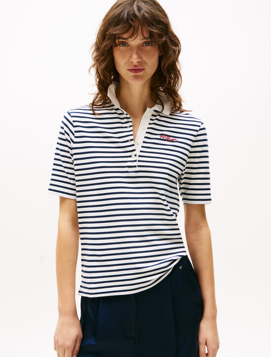 Script Logo Stripe Regular Polo