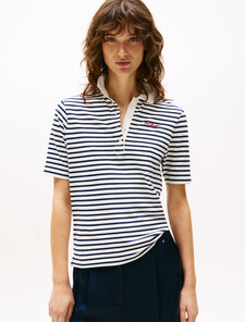 SCRPT RG FT S/S PLIvry Ptl/ Drk N, Ivory Petal/ Dark N Navy Placed Stp, hi-res