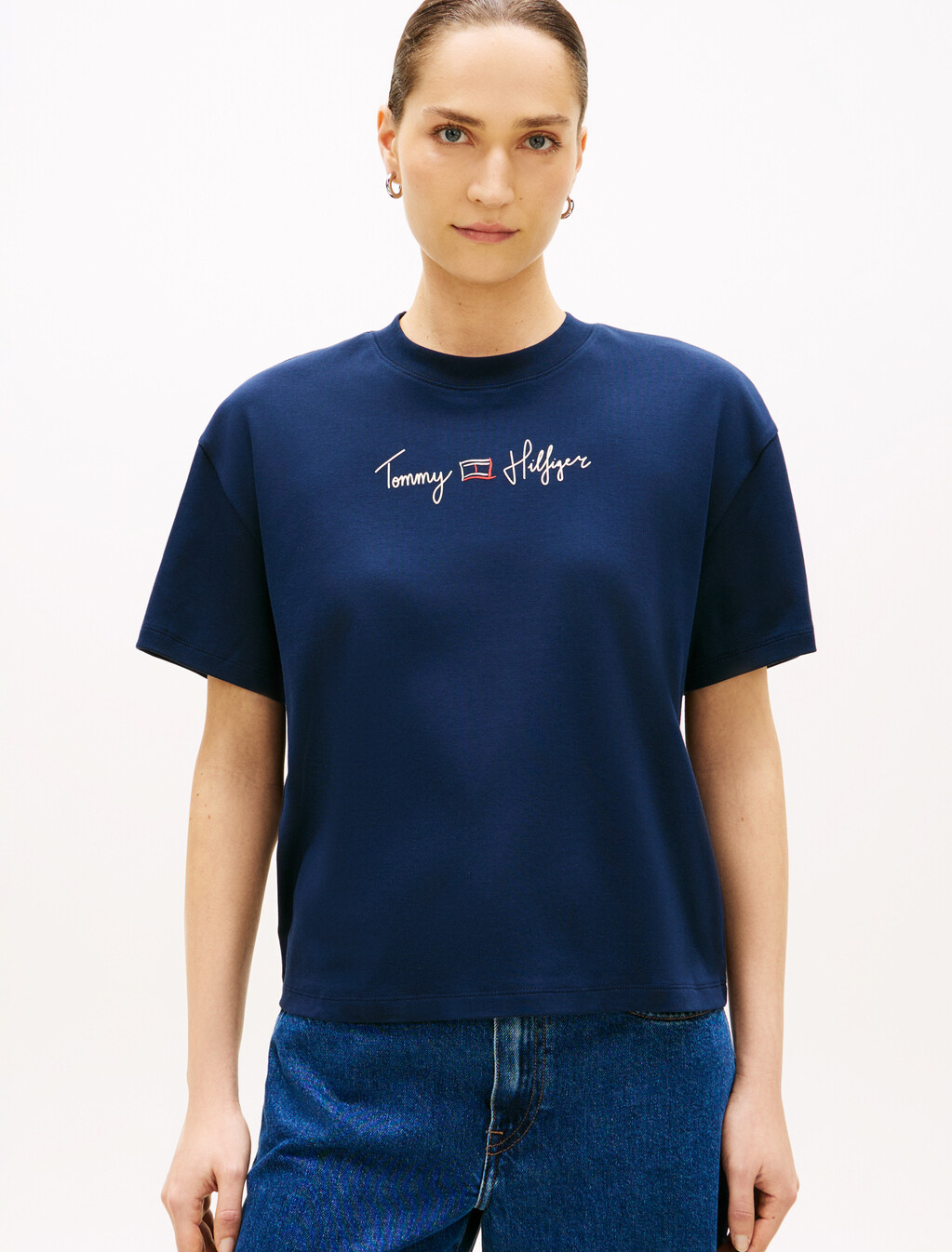 Asia Fit Graphic Double Knit T-Shirt, Dark Night Navy, hi-res