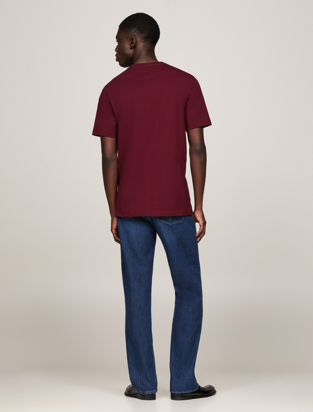 獨家 Hilfiger 旗幟圓領 T 恤, Deep Rouge, hi-res