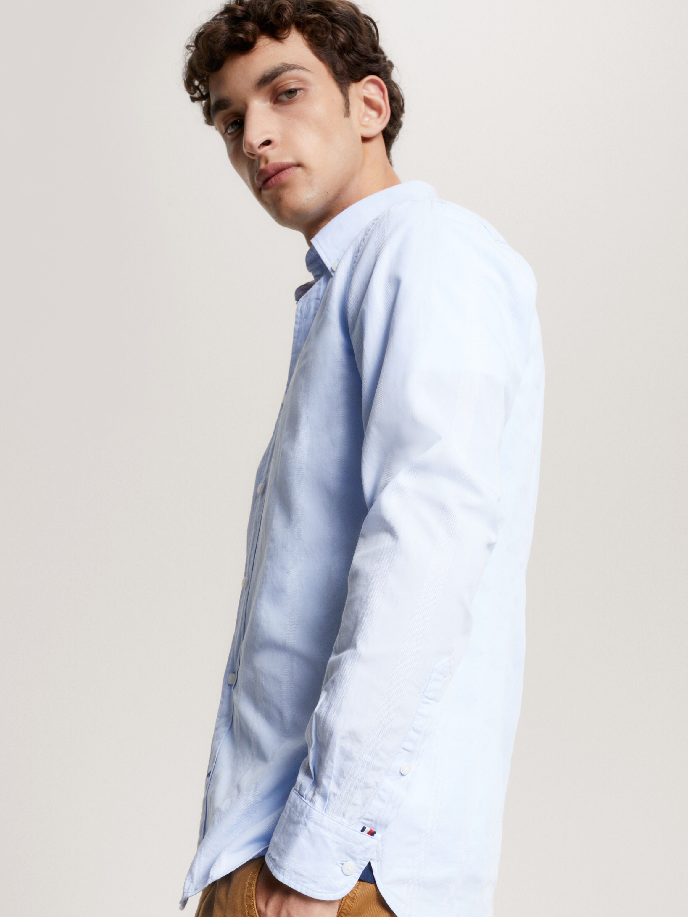 Tommy hilfiger slim fit oxford sales shirt