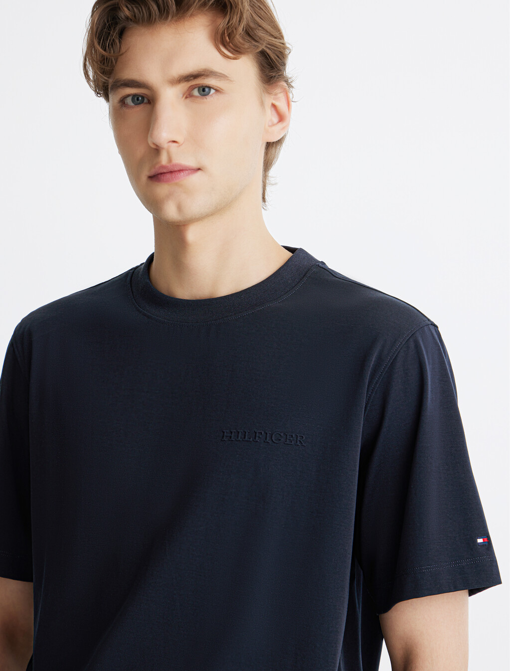 Hilfiger 壓花標誌 T 恤, Desert Sky, hi-res
