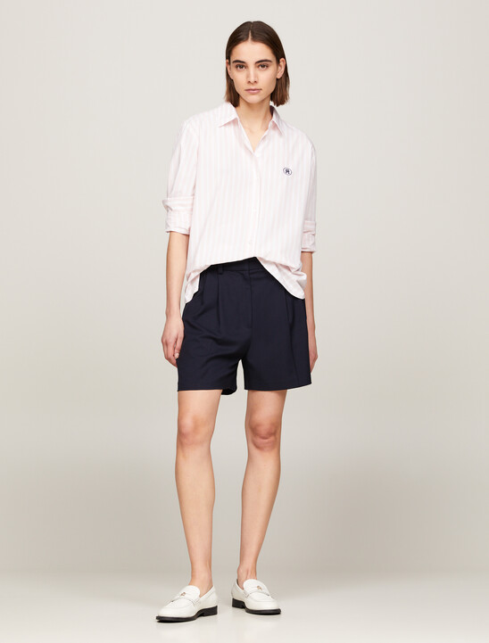 TH Monogram Stamp Relaxed Stripe Shirt