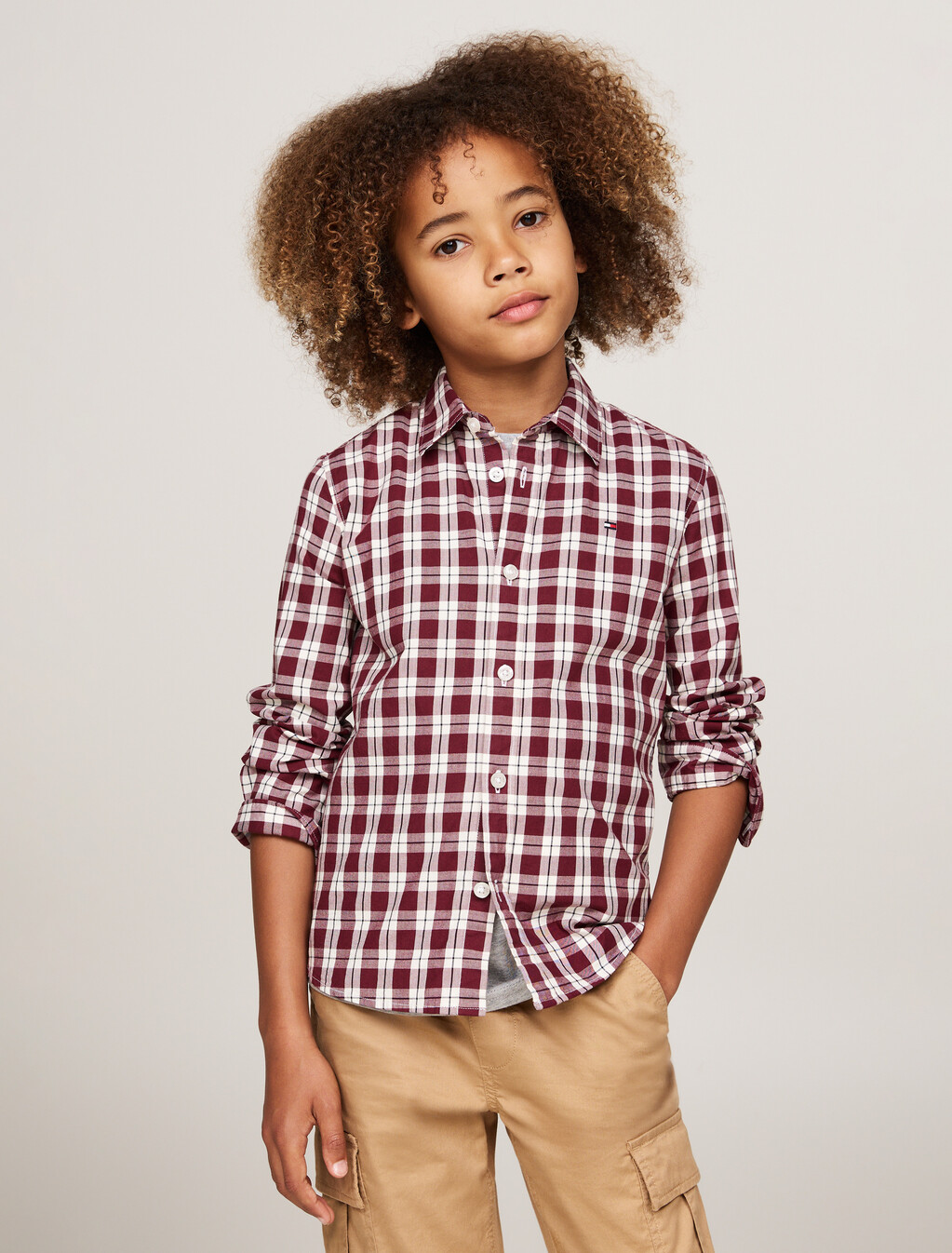 Check Regular Shirt, Rouge Buffalo Check, hi-res