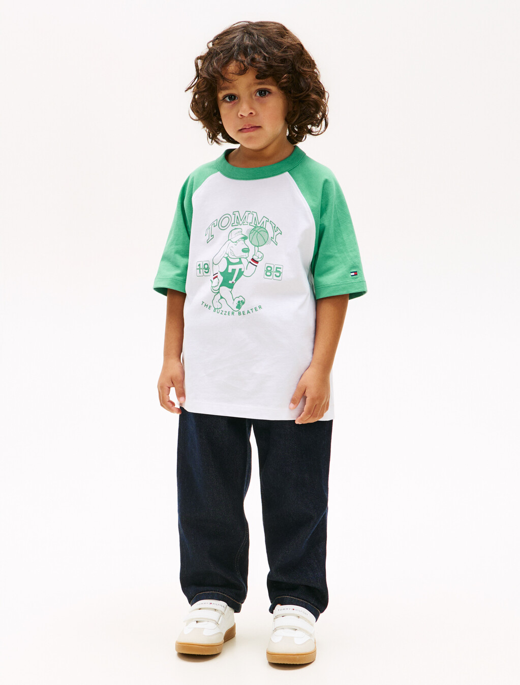 Graphic Raglan Crew Neck T-Shirt, White, hi-res