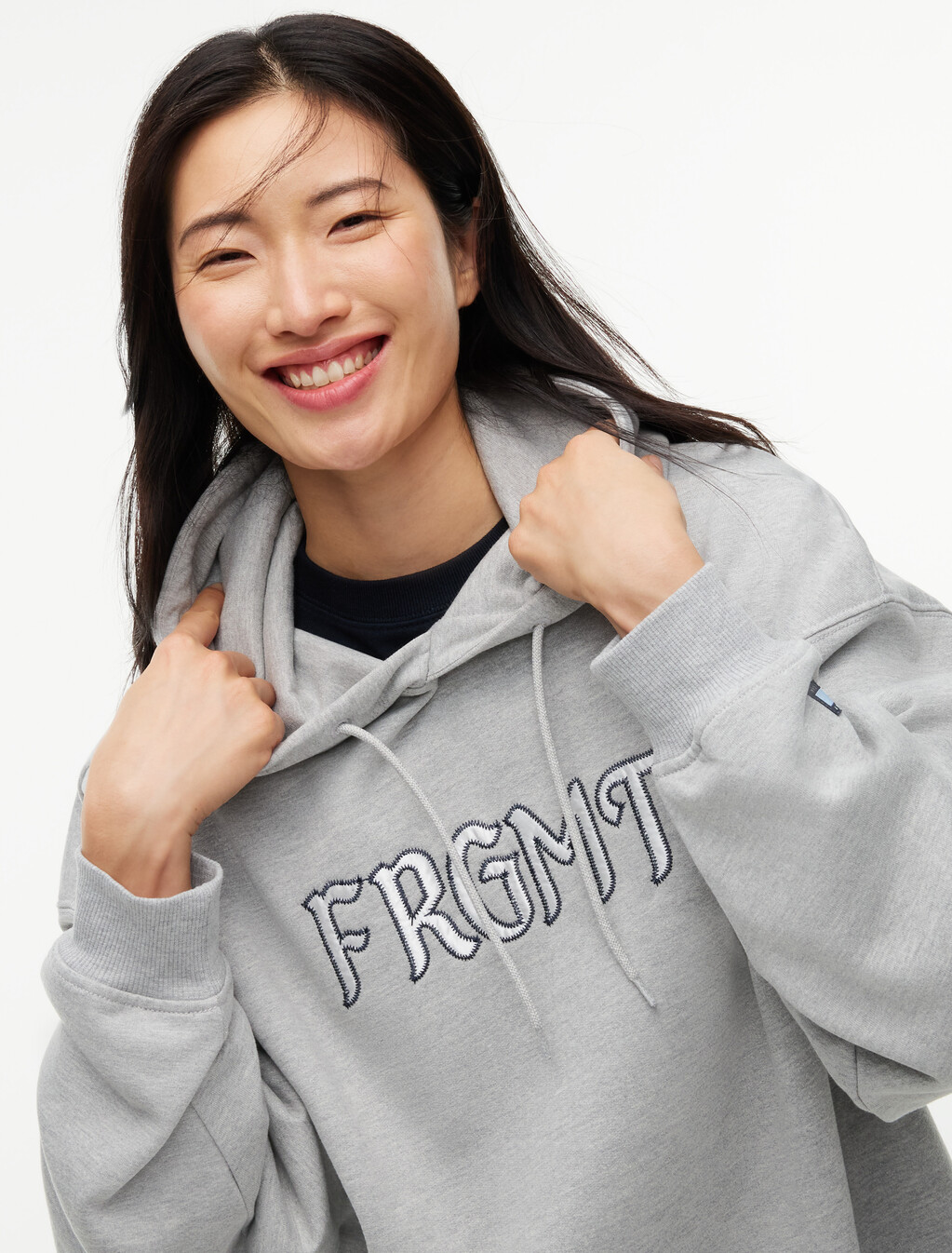 Relaxed Fleece Hoody, Grey Heather, hi-res