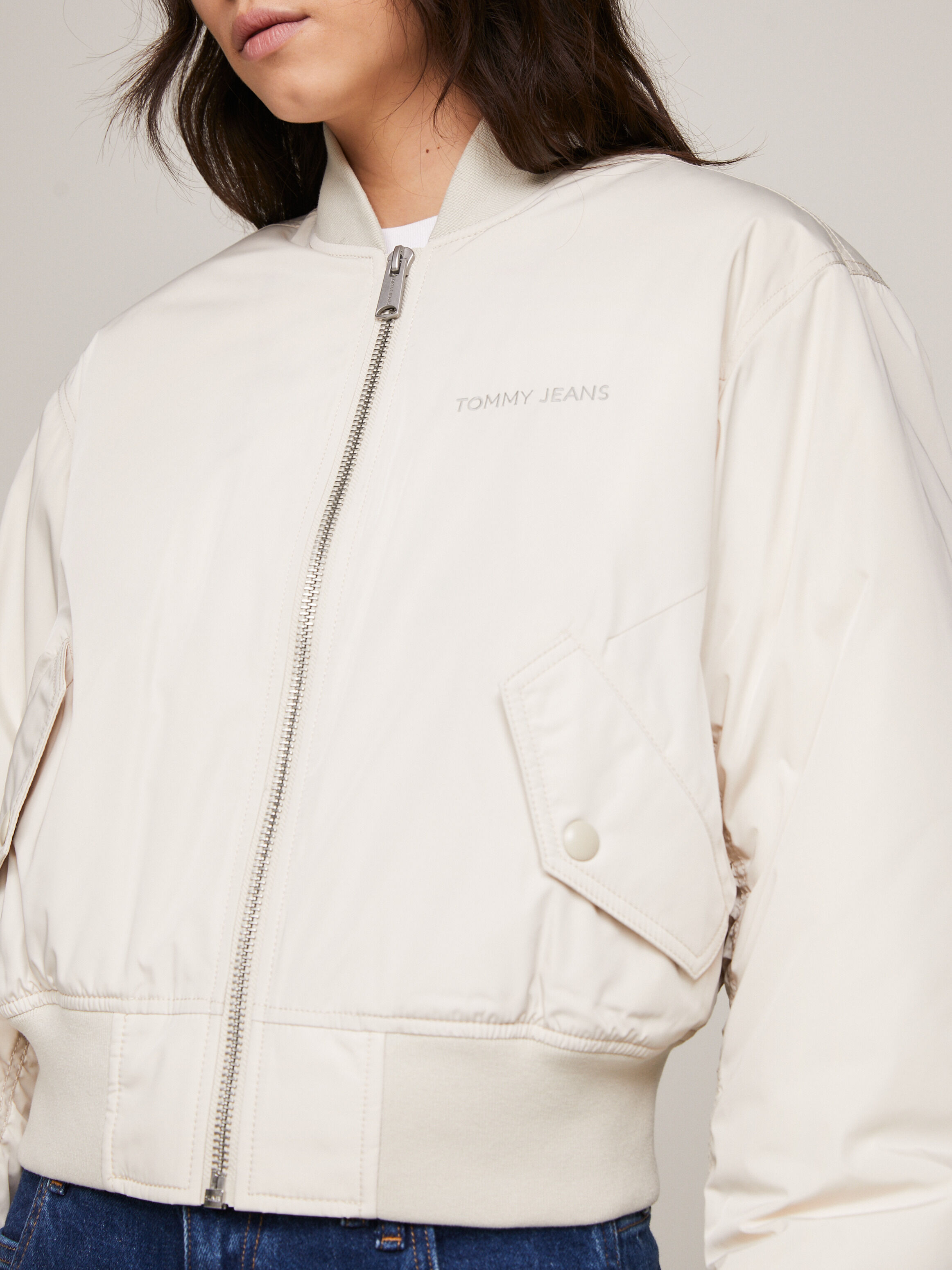 Padded Tonal Logo Bomber Jacket