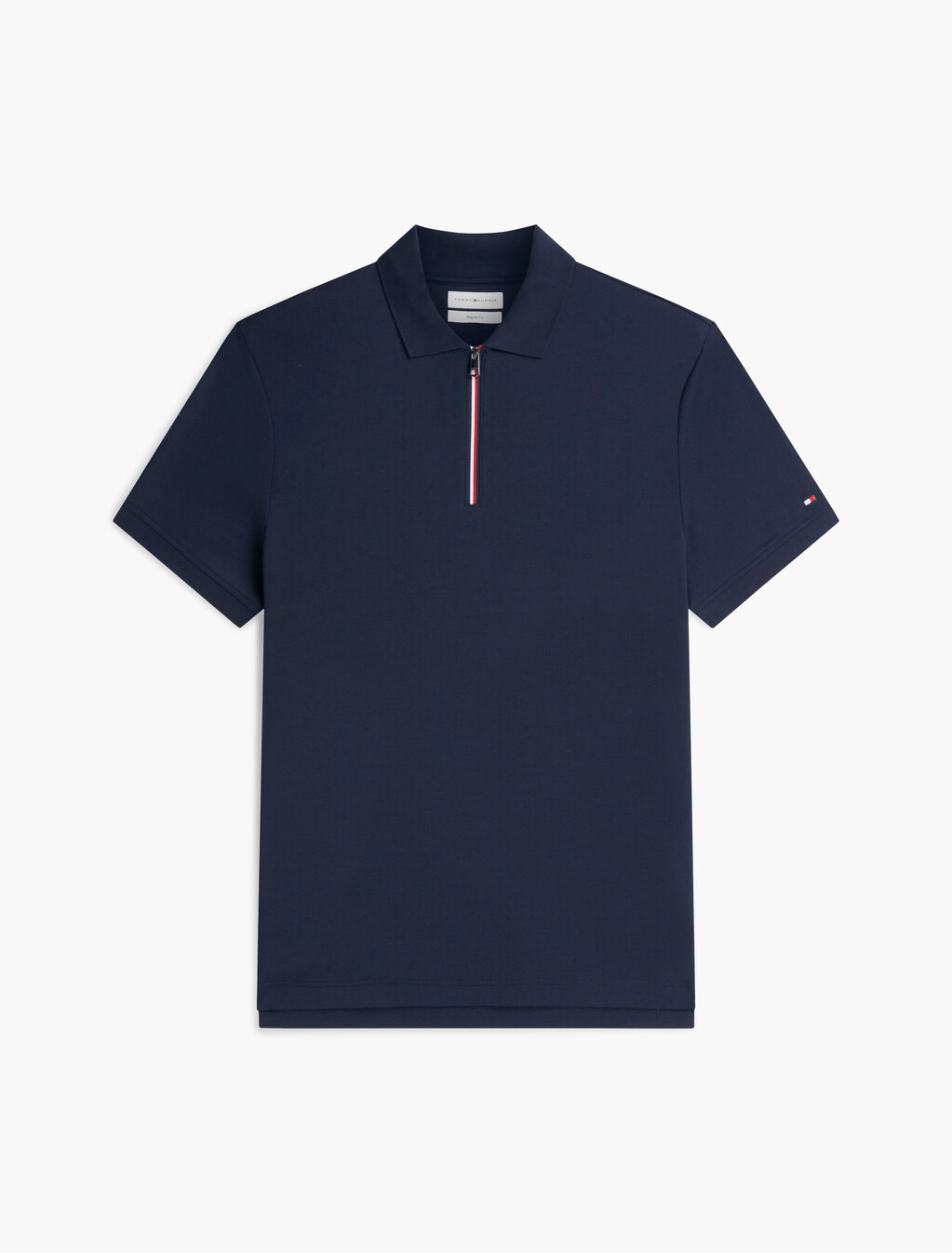 Regular Fit Fluid Cotton Polo Shirt, Navy Blue, hi-res