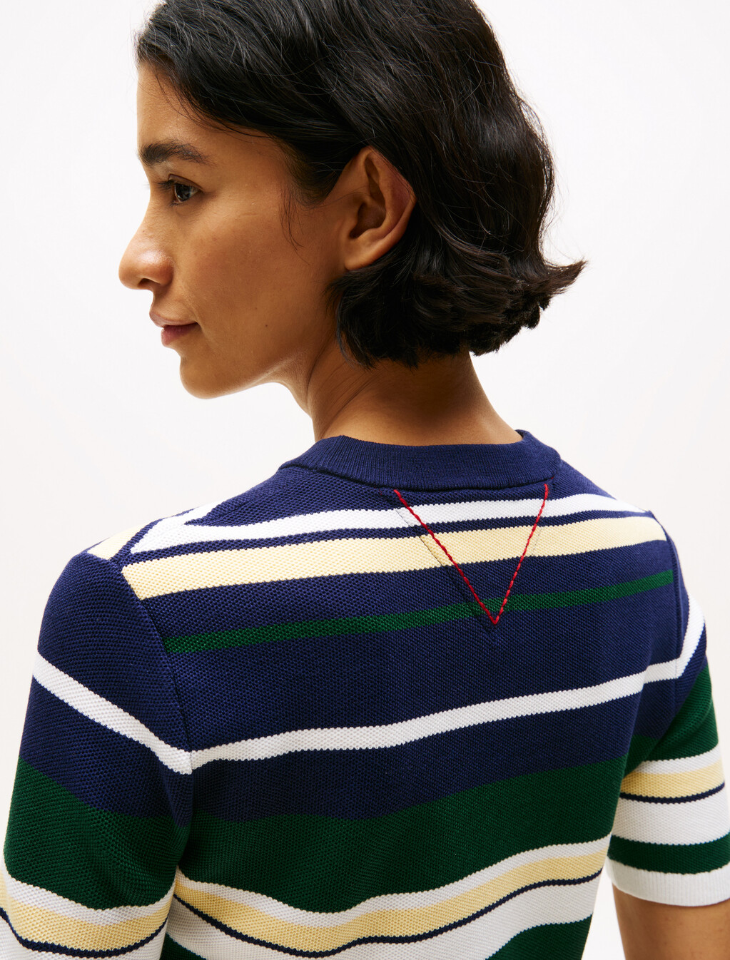 Hilfiger Sailing 航海風短袖毛衣, Yale Navy / Multi, hi-res
