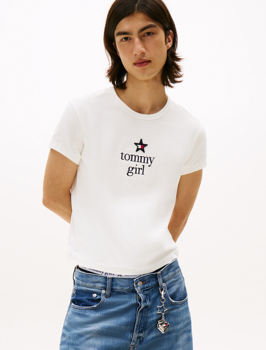 Tommy Girl 印花圖案標準版型 T 恤