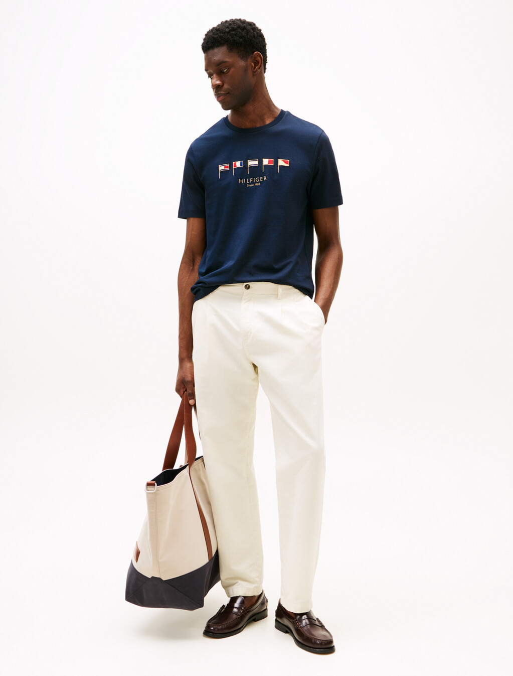 Hilfiger 多旗幟圖案 T 恤, Desert Sky, hi-res