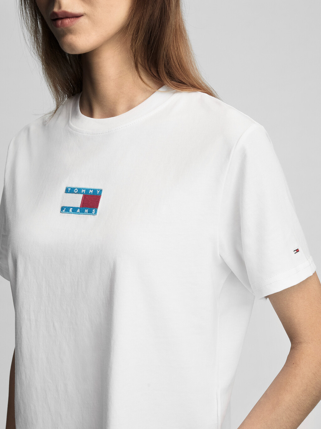 徽章經典版型平紋 T 恤, White, hi-res